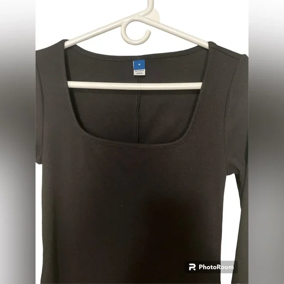 Old Navy NEW with tags. Fitted Rib-knit Square - Neck MIDI Dress - Picture 4 of 5